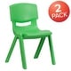 preview thumbnail 14 of 22, 2 Pack Plastic Stackable School Chair with 15.5"H Seat