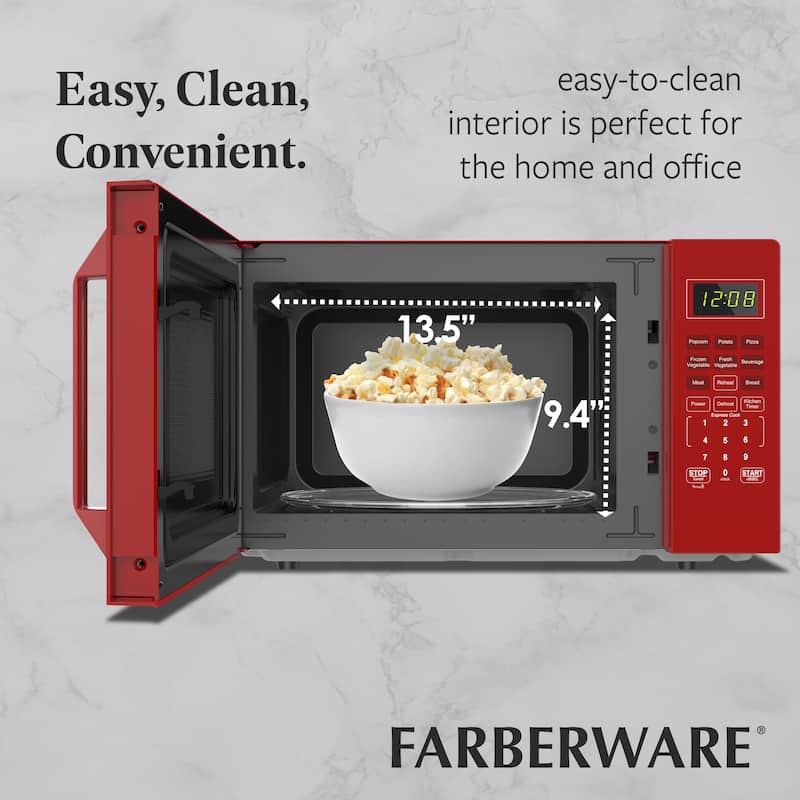 1.1 Cu. Ft. 1000-Watt Compact Microwave Oven, Black