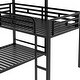 preview thumbnail 8 of 7, L-Shaped Metal Triple Twin Bunk Bed - Space-Saving, Stylish & Safe
