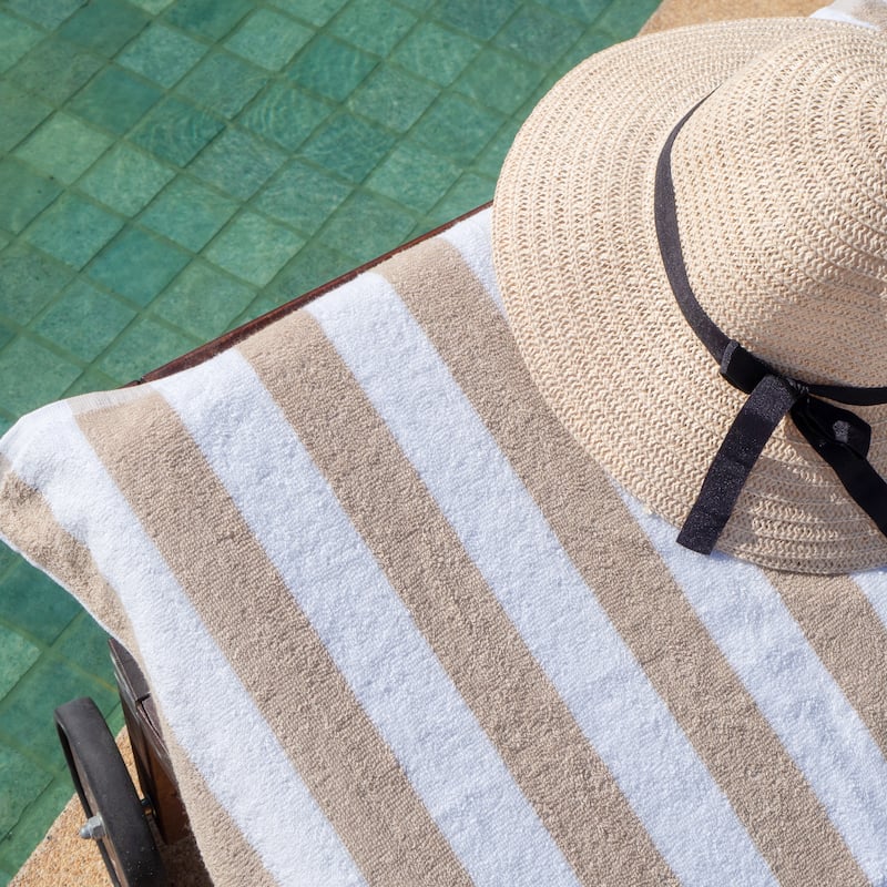 Arkwright California Cabana 4-Piece striped Beach Towel Set - 30x70