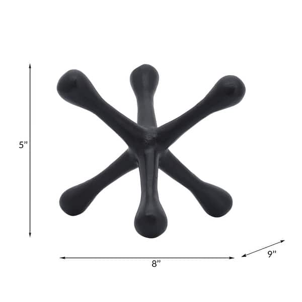 dimension image slide 5 of 11, Sagebrook Home Modern Aluminum Jacks Sculpture