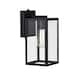 Black Plug-in Outdoor Wall Lantern Sconce Porch Light With Clear Glass