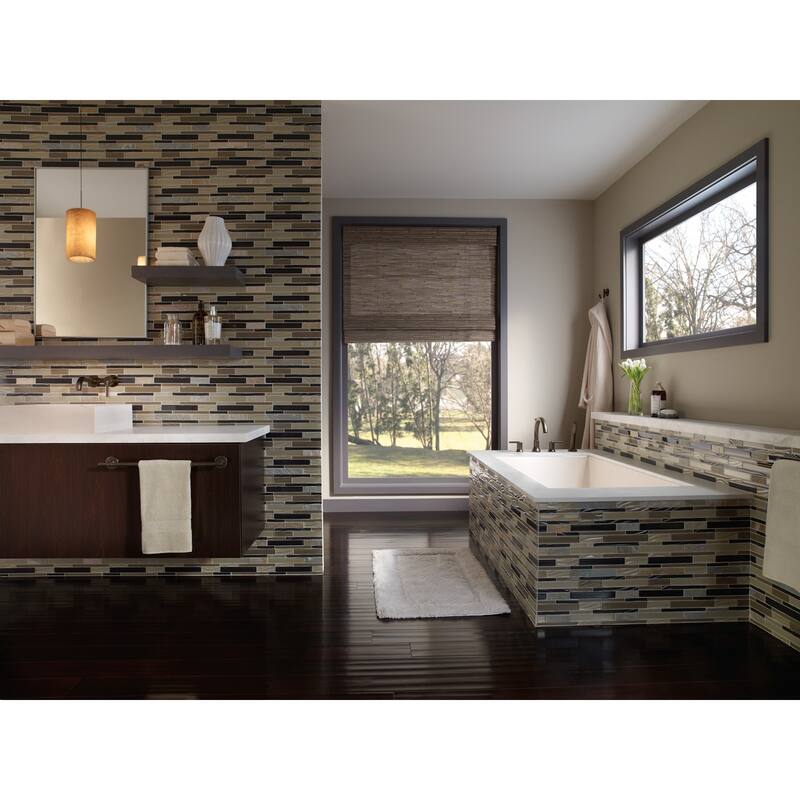 Delta Trinsic Deck Mounted Roman Tub Filler - Includes Hand Shower