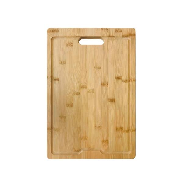 slide 2 of 8, STYLISH 15 1/8" Bamboo Workstation Cutting Board Honey-Toned Brown