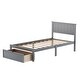 preview thumbnail 12 of 15, Twin Size Platform Bed with Under-bed Drawers, Extra Legs for Stability, White