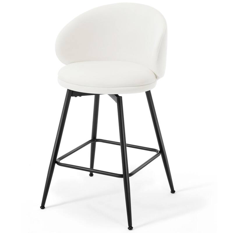 26"/30" Velvet Upholstered Swivel Counter/Bar Stools Set of 2/3