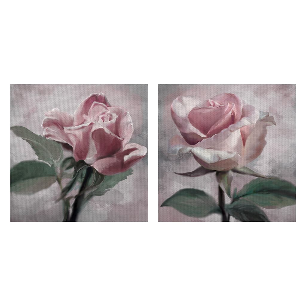 Rose Glow I, II by Studio Arts Canvas Art Prints