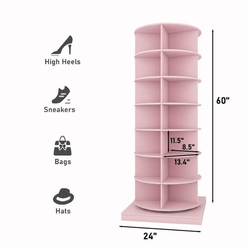 360 Rotating Shoe Cabinet with 7 layers