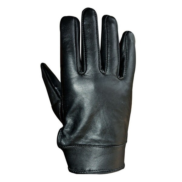 Unisex Soft Lambskin Leather Driving, Dress Fashion Everyday Gloves Black FG4