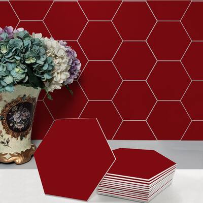 Bex Peel and Stick Hexagon Backsplash Wall Tile 6" x 6.9" (6.5 Sq Ft/30 pcs box)
