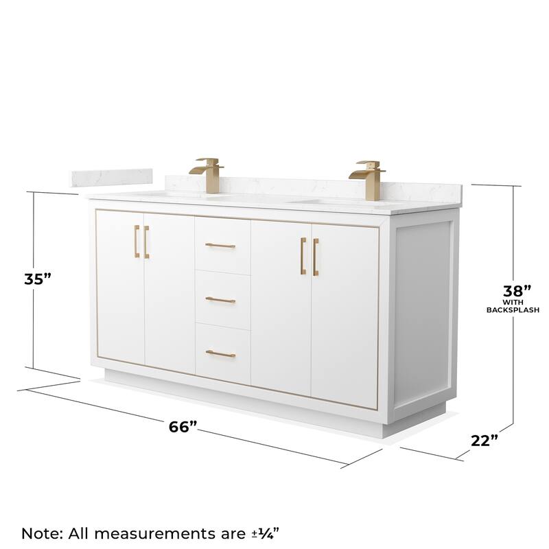 Wyndham Collection WCF1111-66D-VCA-MXX Icon 66" Free Standing Double