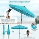 preview thumbnail 19 of 38, 9.3 FT Outdoor Patio Polyester Umbrella with Solar LED Lights and Tilt Crank Metal Frame for Garden Deck