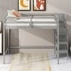 preview thumbnail 1 of 23, Full Size Loft Bed with Built-in Storage Wardrobe and Staircase Grey - Full