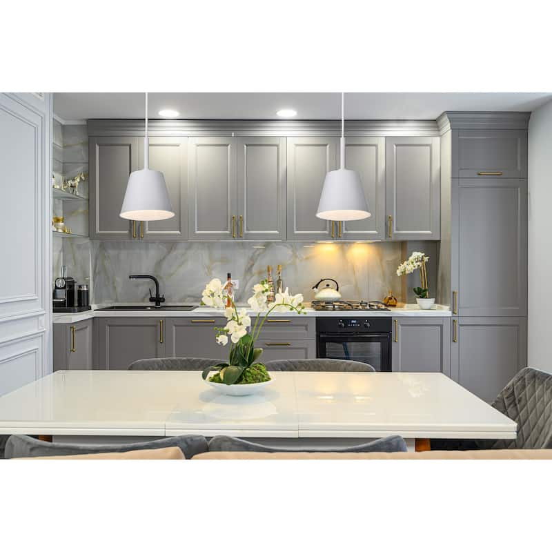 Alexis 1 Light Small Pendant Matte White Finish - Matte White