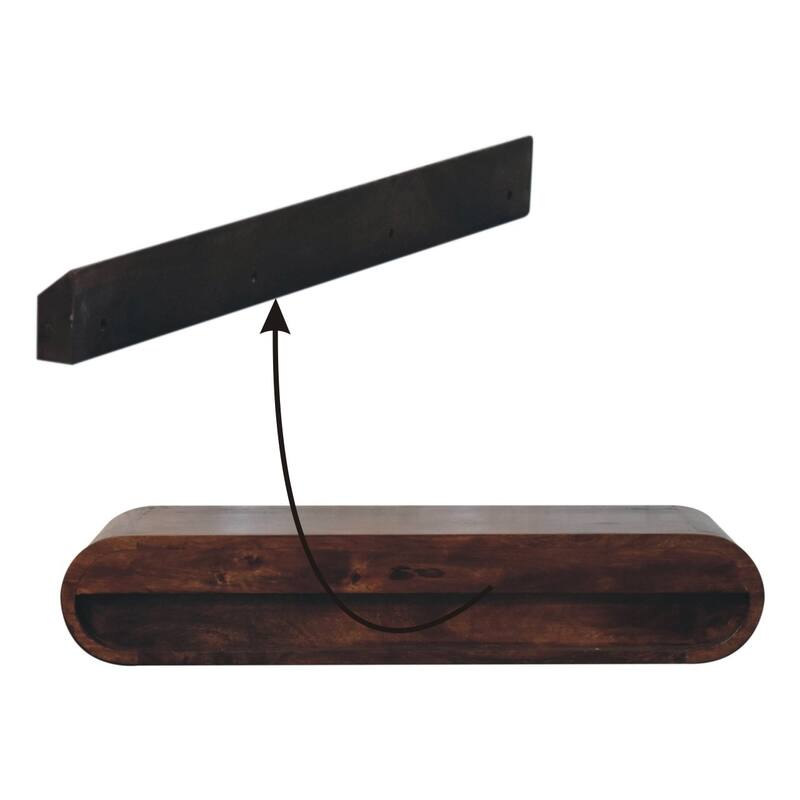 Artisan Furniture Solid Wood Wall Mounted California Walnut Console Table