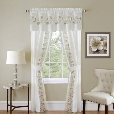 Buy Polyester Includes Tiebacks Curtains Drapes Online At