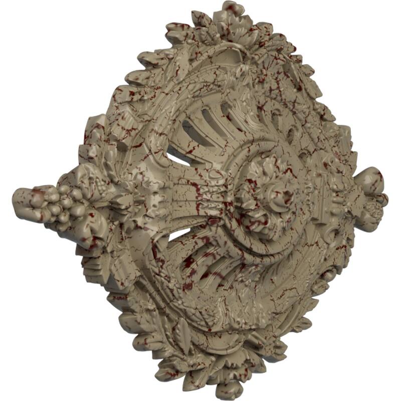35 7/8"W x 22 1/2"H x 4 3/8"P Antonio Ceiling Medallion