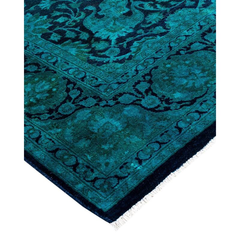 Fine Vibrance One-of-a-Kind Hand-Knotted Area Rug - Navy, 6' 1" x 8' 10" - 6' 1" x 8' 10"