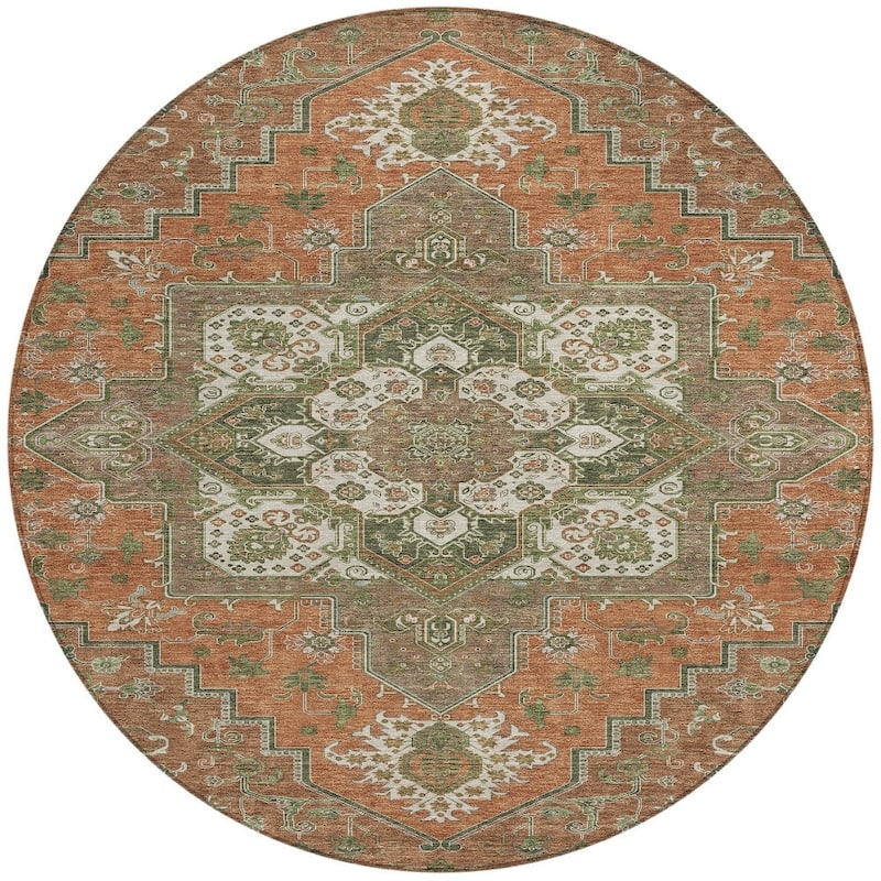 HomeRoots Oriental Traditional Rectangle Outdoor Rug