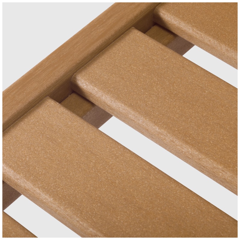 Birchwood All Weather HDPE Outdoor Patio Deep Seating Teak Club Chair With Cushions (1-Piece)