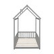 preview thumbnail 40 of 48, Twin Size Solid Wood House Bed with Guardrails for Toddlers
