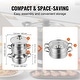 preview thumbnail 16 of 15, VEVOR Steamer Pot, Steamer Pot for Cooking with Stock Pot and Vegetable Steamer