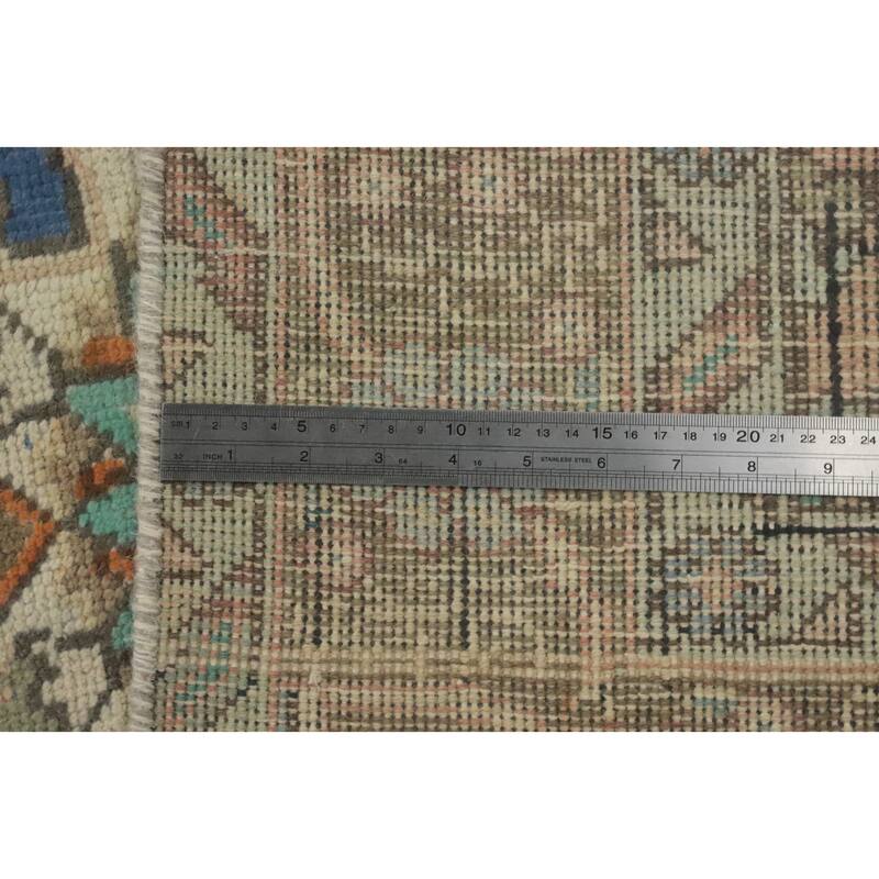 Hand Knotted Oriental 100% Wool Carpet Traditional Medallion Green Tabriz Area Rug - 6' 2'' X 4' 8''