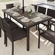 preview thumbnail 6 of 21, 71" Outdoor Rattan Wicker Patio Table with Engineered Wood Top - 39"W x 71"D x 30"H