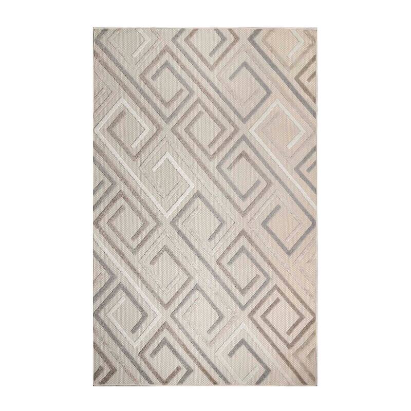Superior Ares Modern Geometric Diamond Indoor Outdoor Area Rug
