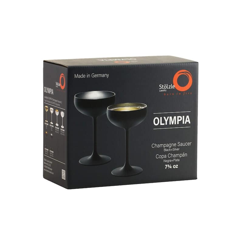 Stolzle Lausitz Set of 6 Olympia Champagne Coupe Glasses