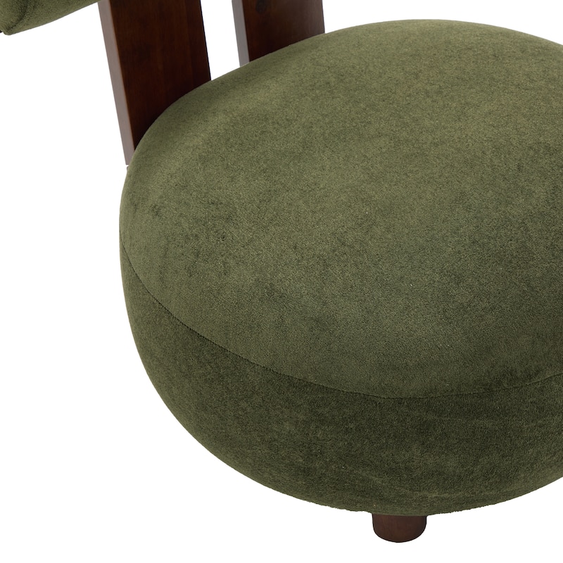 Christopher Knight Home - Modern Velvet Solid Wood Accent Chair with Sculptural Design