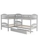 preview thumbnail 6 of 40, Functional and Aesthetic Design Twin L-Shaped Bunk bed with Trundle, Elegant Design Twin L-Shaped Bunk bed with Trundle