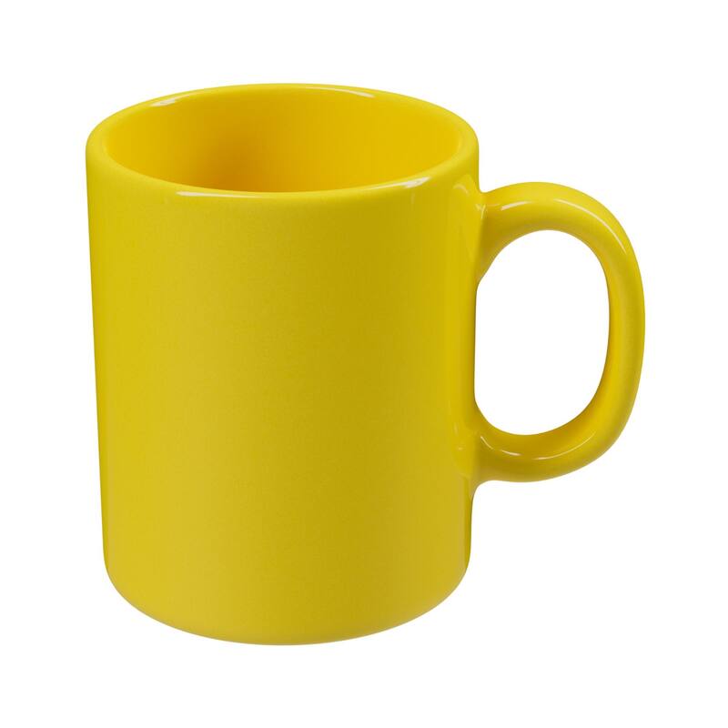 Omniware Teaz Cafe 11 oz Classic Mug - 3" D x 3.75" H - Yellow
