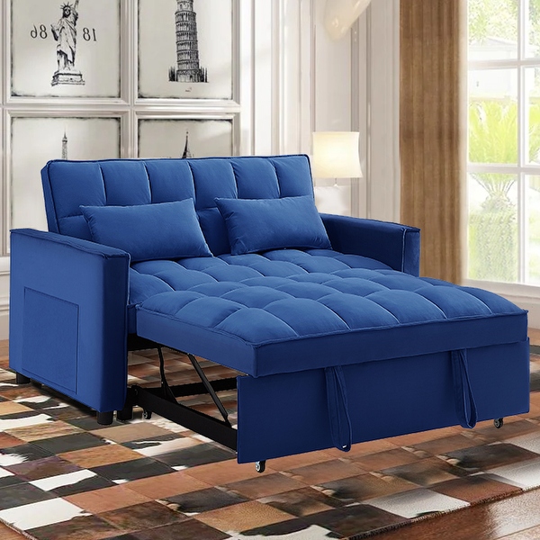 Blue loveseat new arrivals sleeper
