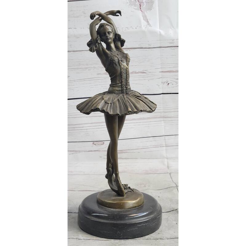 Ballerina Ballet Dancer Fifth 5Th Position Bronze Sculpture Statue Figure Art Decor Marble Base