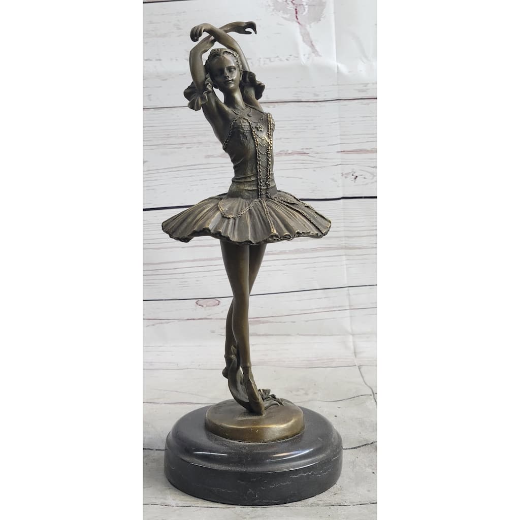 Ballerina Ballet Dancer Fifth 5Th Position Bronze Sculpture Statue Figure Art Decor Marble Base