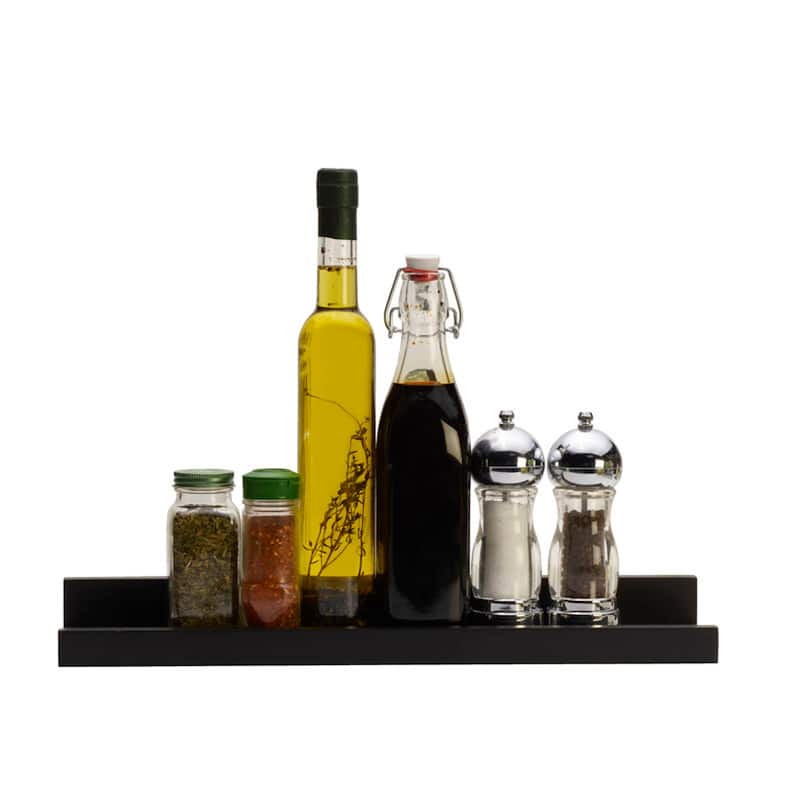 Melannco MDF Black Photo Ledge, 18 Inch