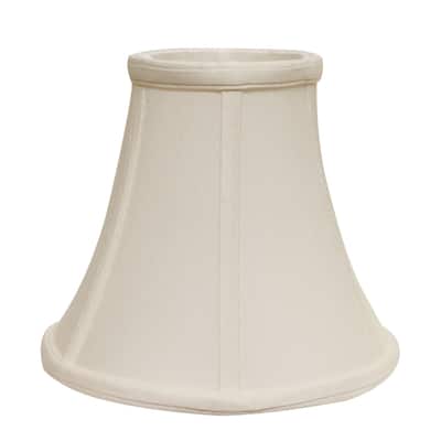 Cloth & Wire Slant Bell Softback Lampshade with Washer Fitter, White
