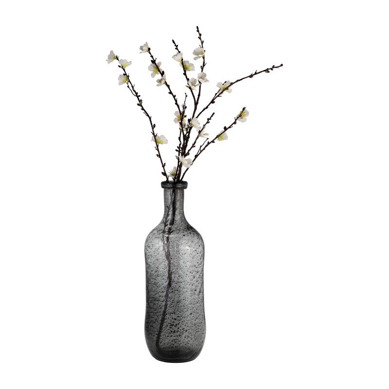 Sagebrook Home Artisan Modern Gray Glass Vase