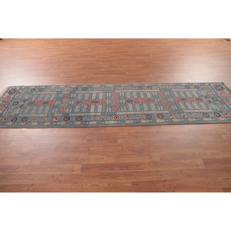 Tribal Khotan Oriental Runner Rug Wool Carpet - 2'7"x 9'11"