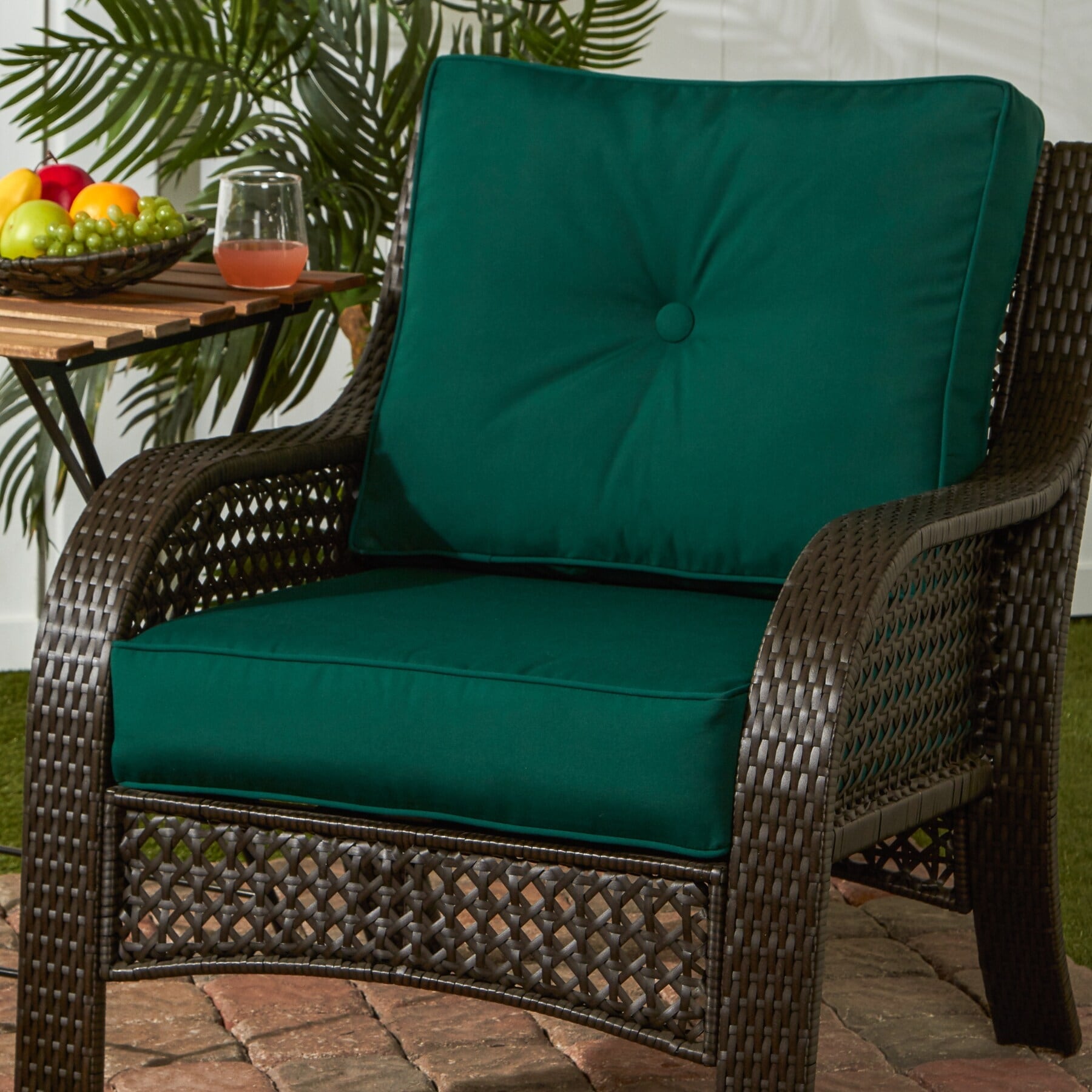 Sunbrella 2-piece Cushion and Pillow Indoor/Outdoor Set - 23 in w x 25 in d  - On Sale - Bed Bath & Beyond - 11710329