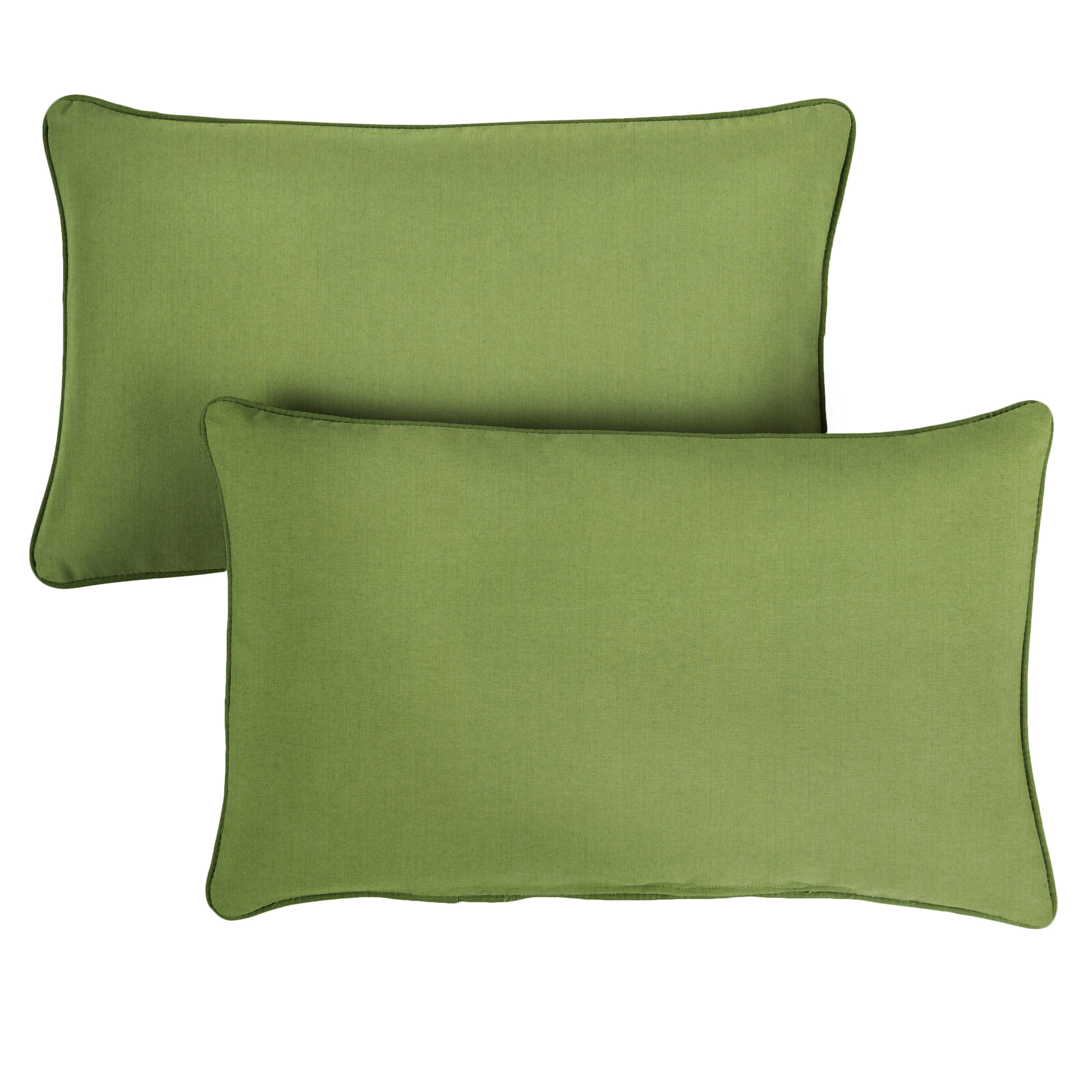 Sunbrella Indoor Outdoor Corded Lumbar Pillow Set Of 2 On Sale Overstock 8933340