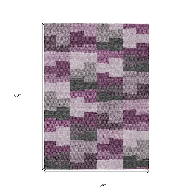 HomeRoots Geometric Transitional Rectangle Outdoor Rug