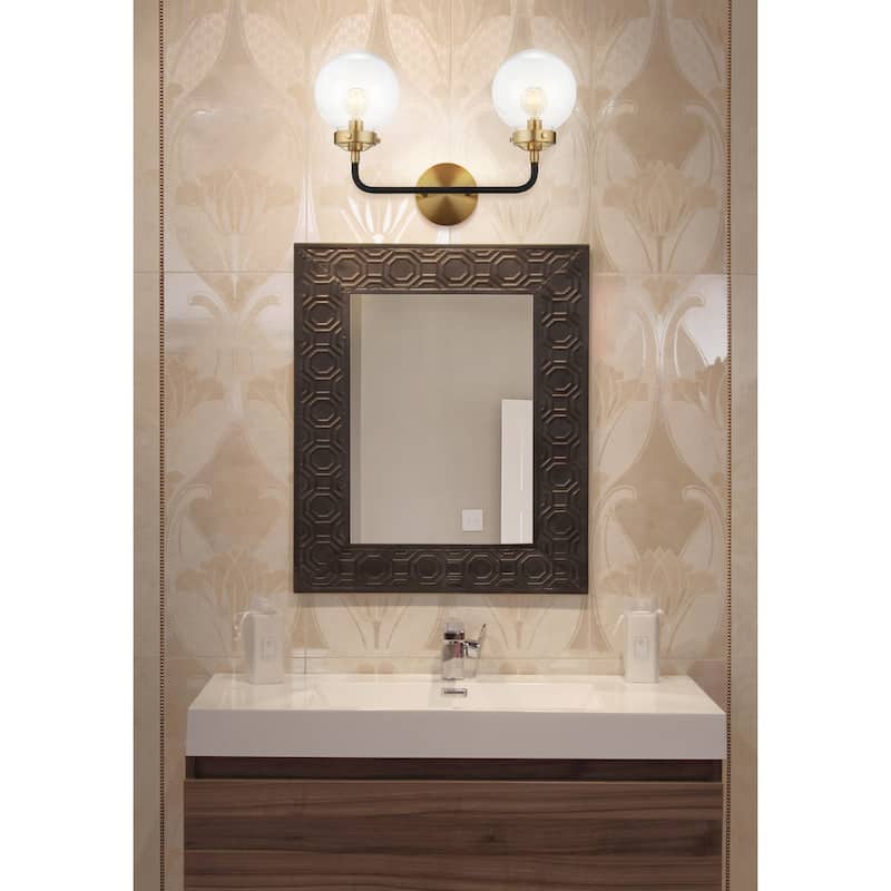 Bevin Contemporary Transitional Iron/Glass LED Vanity Light, by JONATHAN Y