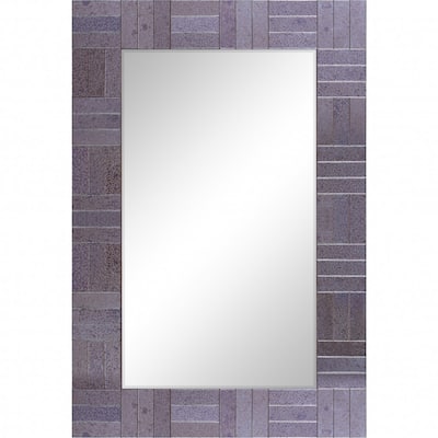 HomeRoots 35" Gray Glass Framed Accent Mirror - 23.63