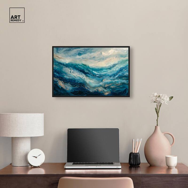 Jeweled Waters Canvas by Art Remedy