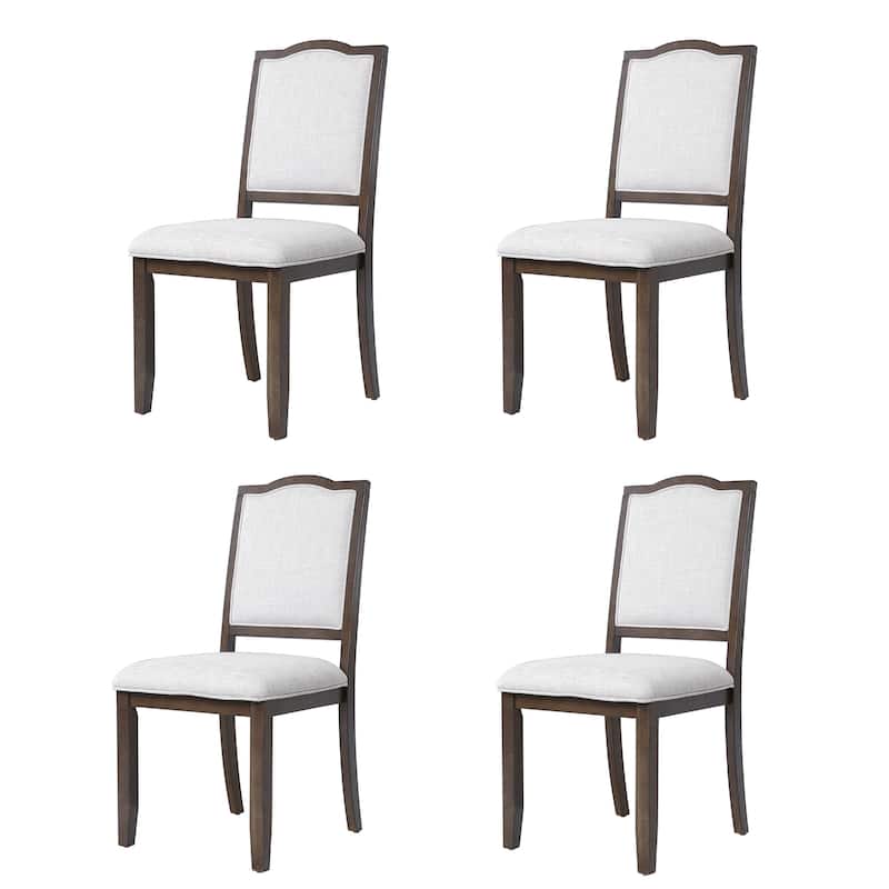 Farmhouse Dining Chairs Set of 4, Upholstered Dining Chairs with High Back, Modern Seating for Kitchen, Bedroom & Living Room