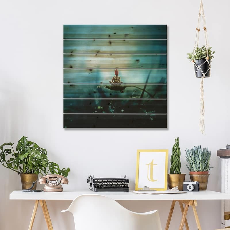 Temporary Peace Print On Wood by Mario Sanchez Nevado - Multi-Color