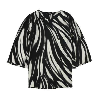 Alfani Womens Zebra Print Tunic Blouse