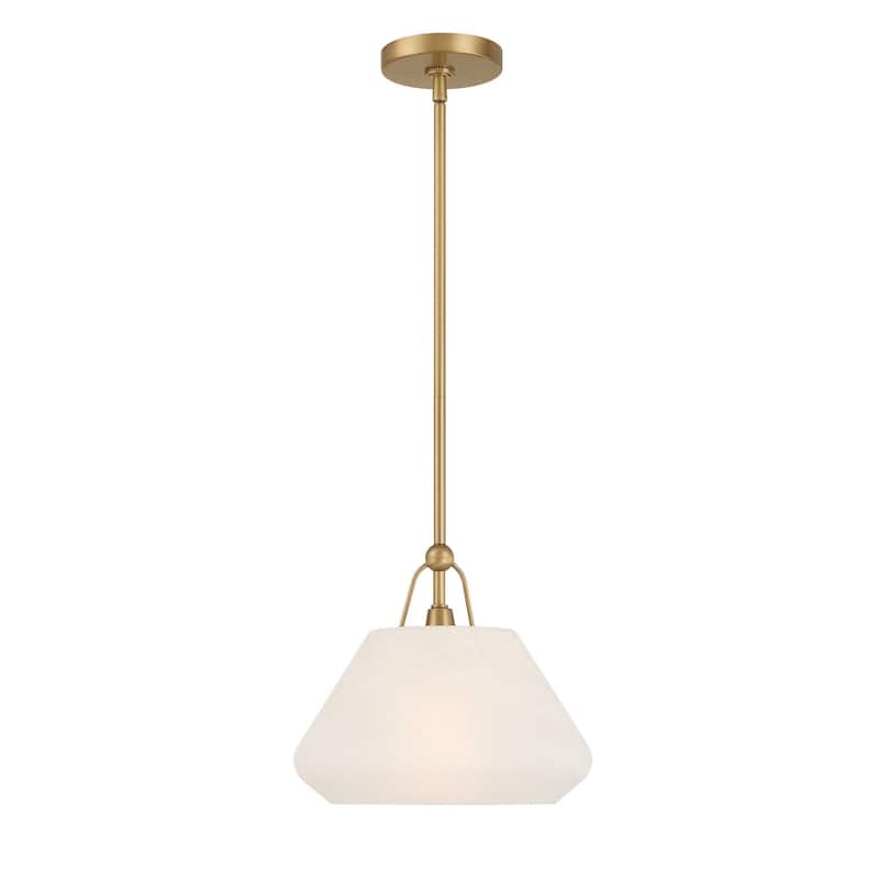 Minka Lavery 197 Orion 12" Wide Pendant with Etched Glass Shade